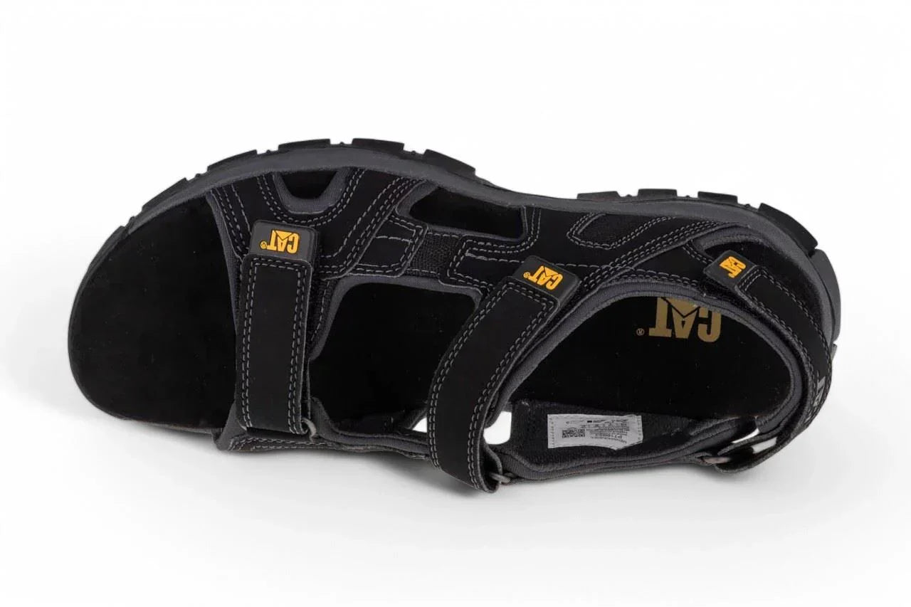 Caterpillar - Men's Giles Black Leather Sandals