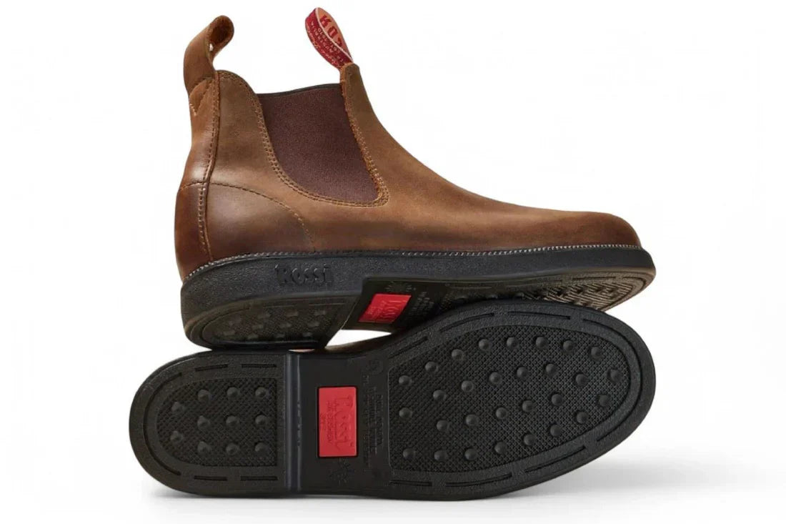 Rossi - 607 Booma Tan Leather Chelsea Boots