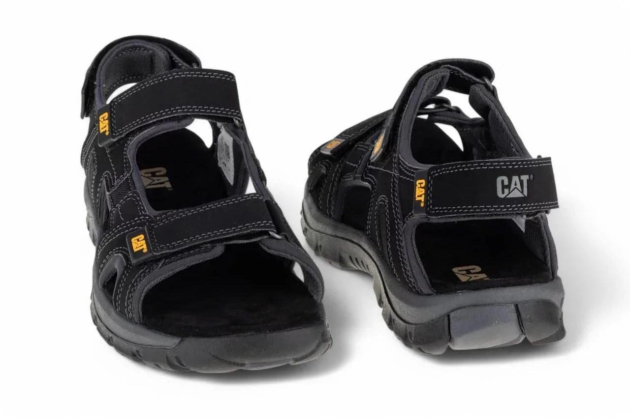 Caterpillar - Men's Giles Black Leather Sandals