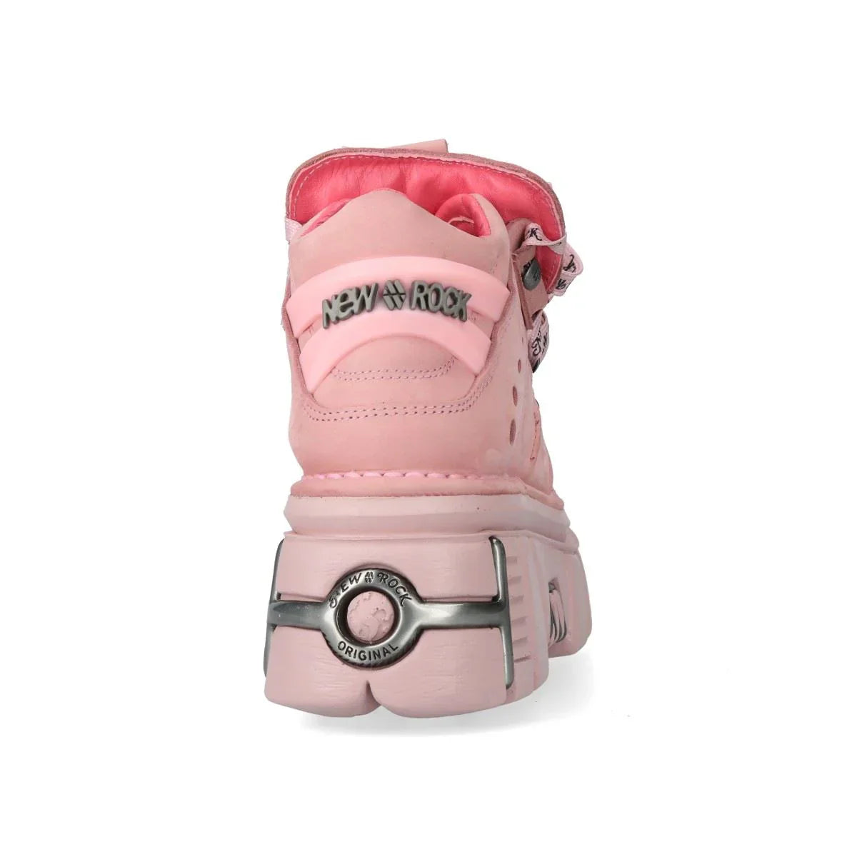 NEW ROCK - M-106-C153 Pink Leather Tower Boots