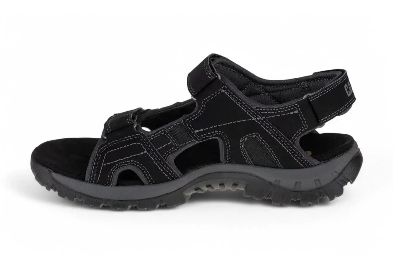 Caterpillar - Men's Giles Black Leather Sandals