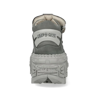 NEW ROCK - M-106WALL-C63 Urban Grey Leather Tower Boots