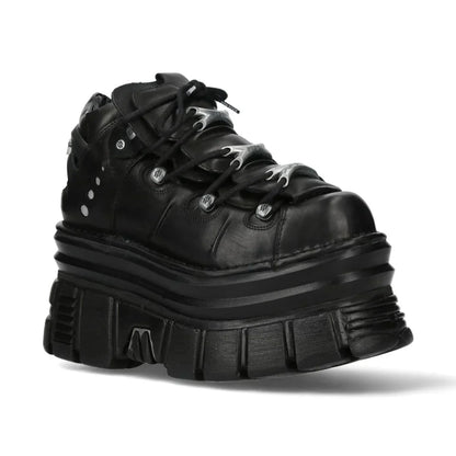 NEW ROCK -  M-106-C178 - Lace Up Tower Shoes