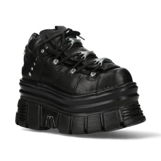 NEW ROCK -  M-106-C178 - Lace Up Tower Shoes