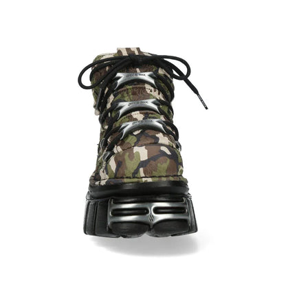 NEW ROCK - M-106-C169 Camouflage Leather Platform Boots