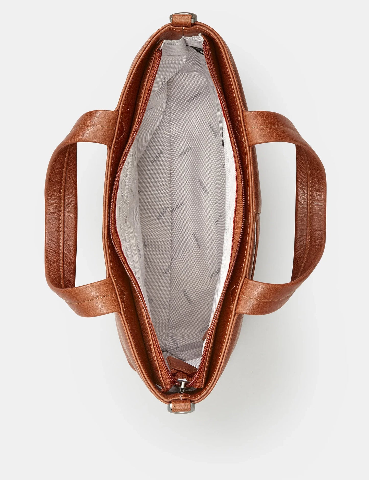 Yoshi - Hampton Brown Leather Grab Bag with Detachable Shoulder Strap