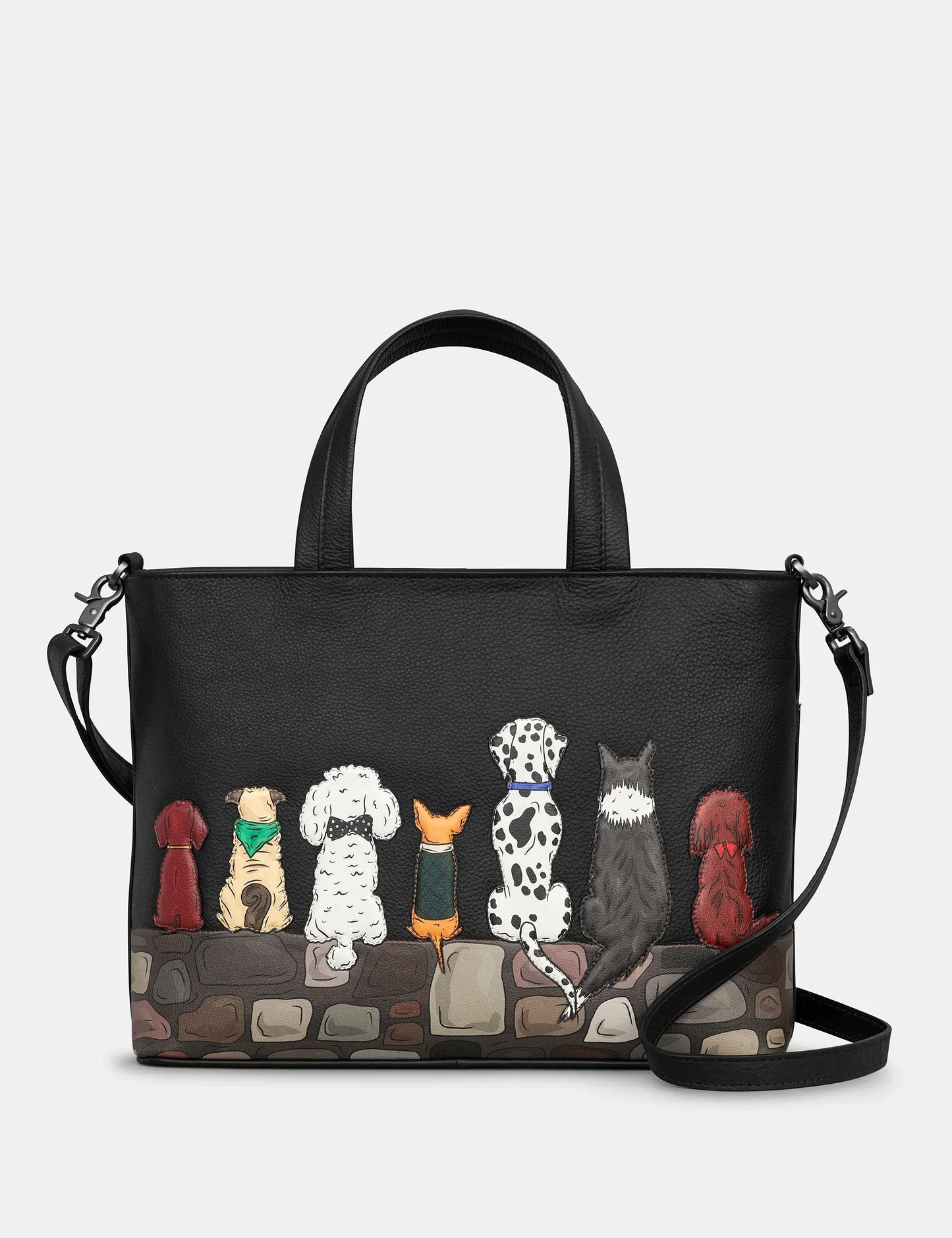 Yoshi - Bark to Bark Leather Grab Bag with Detachable Shoulder Strap
