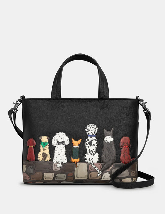 Yoshi - Bark to Bark Leather Grab Bag with Detachable Shoulder Strap