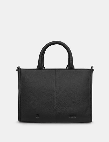 Yoshi - Highland Cow Leather Grab Bag with Detachable Shoulder Strap