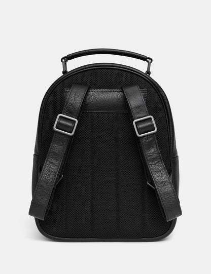 Yoshi - Highland Cow Black Leather Rucksack