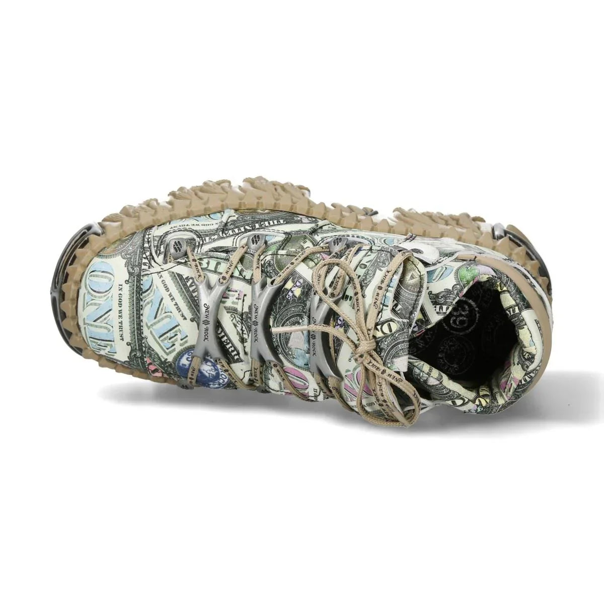 NEW ROCK - M-106WALL-C49 Dollar Bill Leather Platform Boots