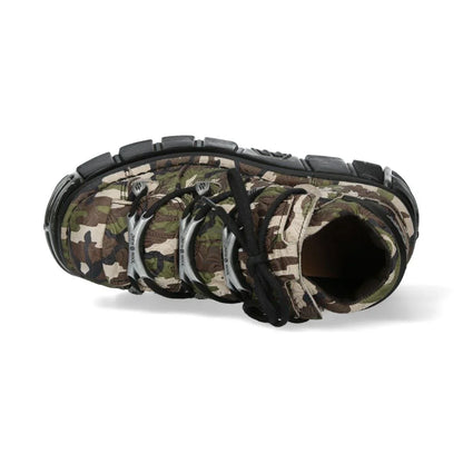NEW ROCK - M-106-C169 Camouflage Leather Platform Boots