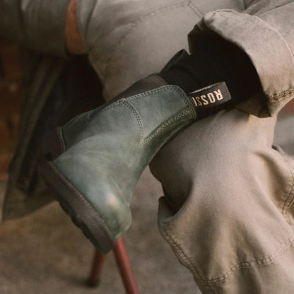 Rossi - 607 Booma Moss Green Leather Chelsea Boots