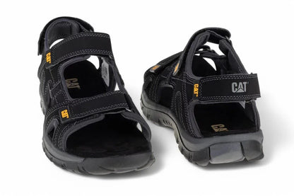Caterpillar - Men's Giles Black Leather Sandals
